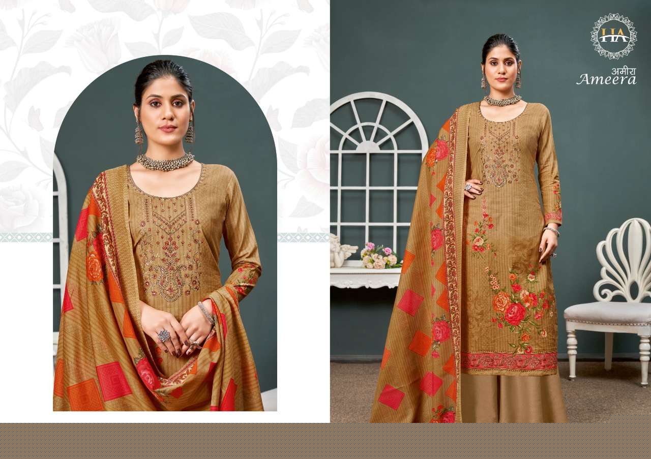 Ameera By Harshit Fashion Hub S-998-001 To S-998-008 Series Beautiful Suits Colorful Stylish Fancy Casual Wear & Ethnic Wear Heavy Cotton Print Dresses At Wholesale Price